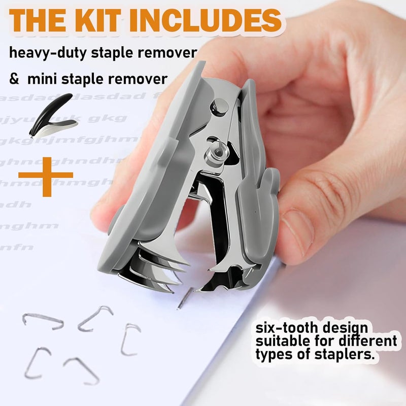 Auterflym Aterflym Professional Staple Remover & Puller – Staple Remover Without Tearing, Heavy Duty Stapler Remover Tool, White & Black, 2 Pack for Office/Desk/Classroom - Image 4